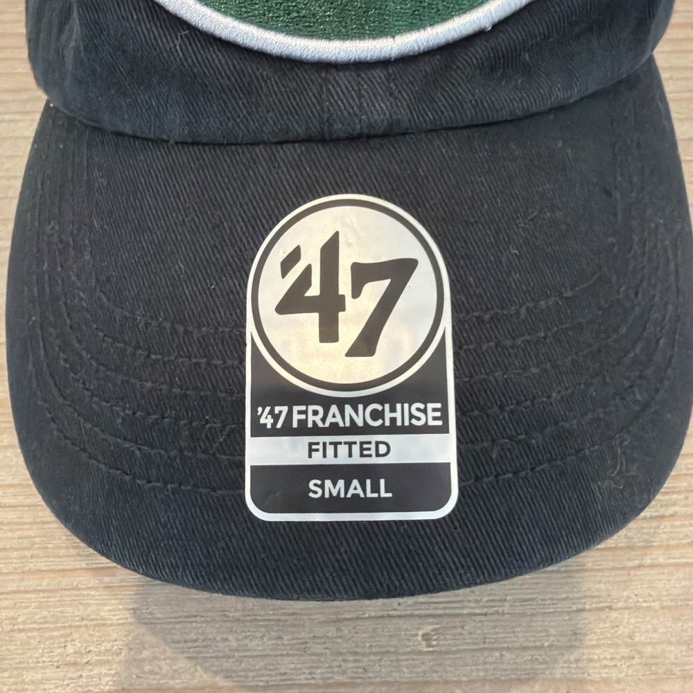New York Jets '47 Franchise Legacy Mens Sz S  Fitted Cap Hat Black/Green NWT - Picture 2 of 6
